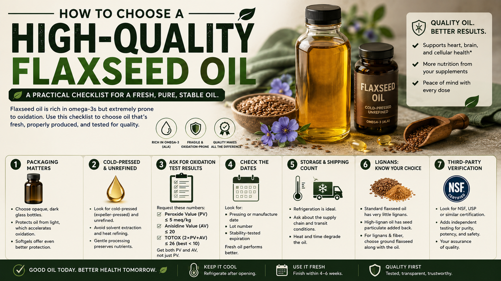 How to Choose a High-Quality Flaxseed Oil